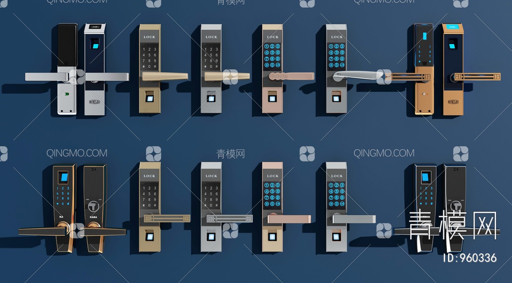 智能密码锁3D模型下载【ID:960336】