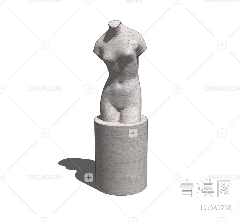 人体雕塑SU模型下载【ID:960738】