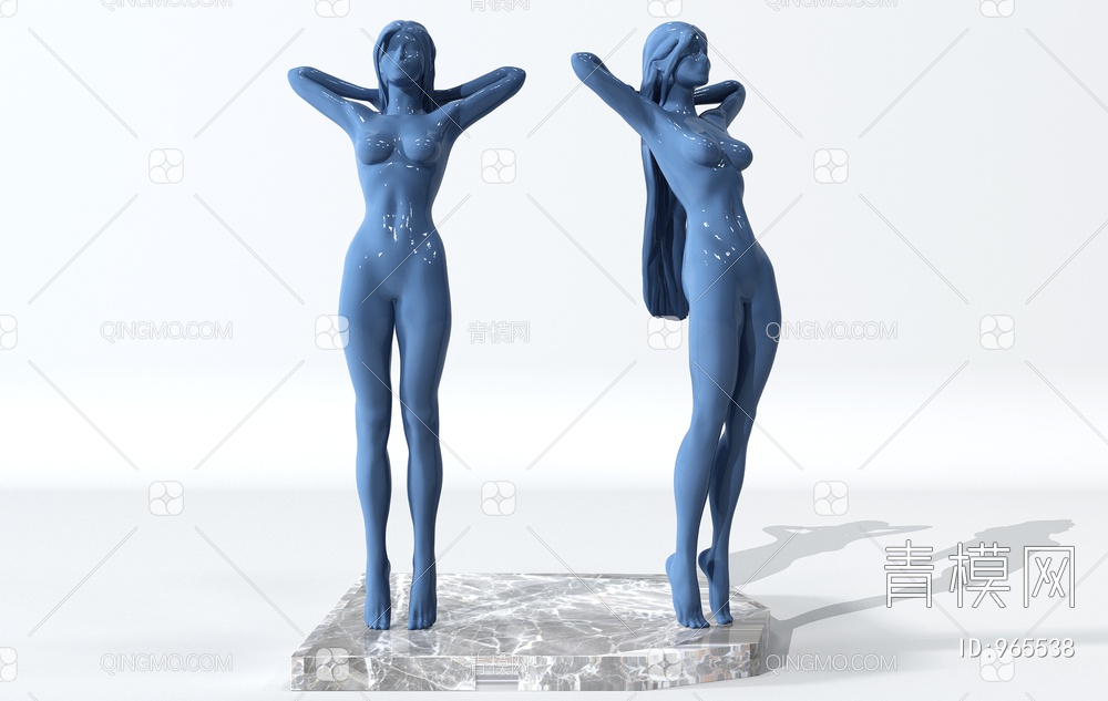 女性人物雕塑3D模型下载【ID:965538】