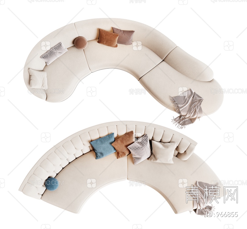 tacchini 圆弧沙发3D模型下载【ID:966855】