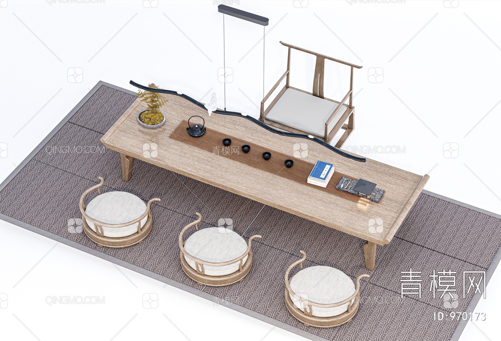茶桌SU模型下载【ID:970173】