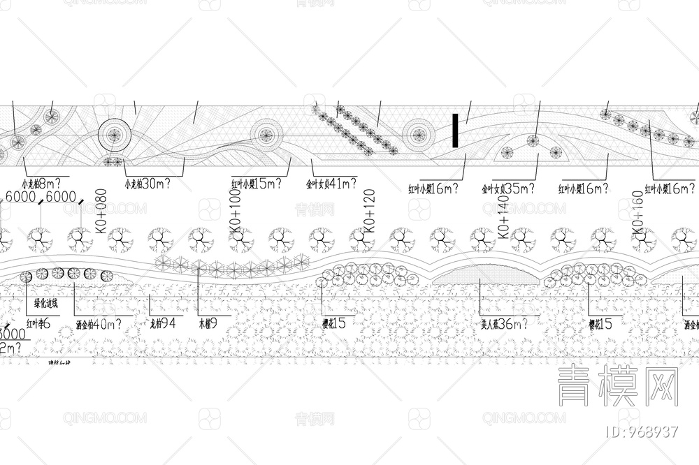 滨海公路景观设计平面【ID:968937】