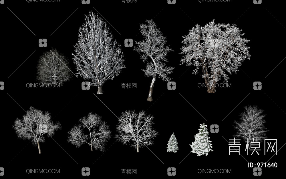冬季树3D模型下载【ID:971640】