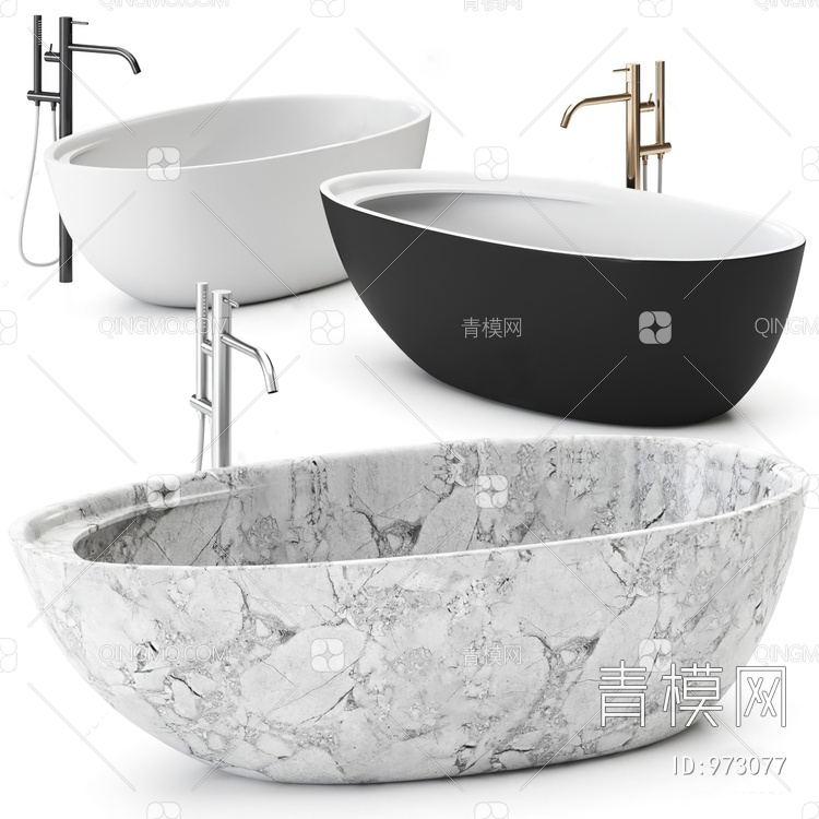 浴缸3D模型下载【ID:973077】