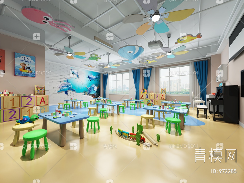 幼儿园 早教中心 幼3D模型下载【ID:972285】