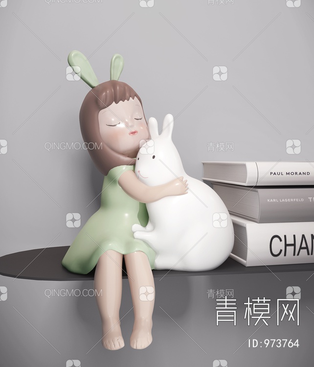 儿童卡通人物兔3D模型下载【ID:973764】