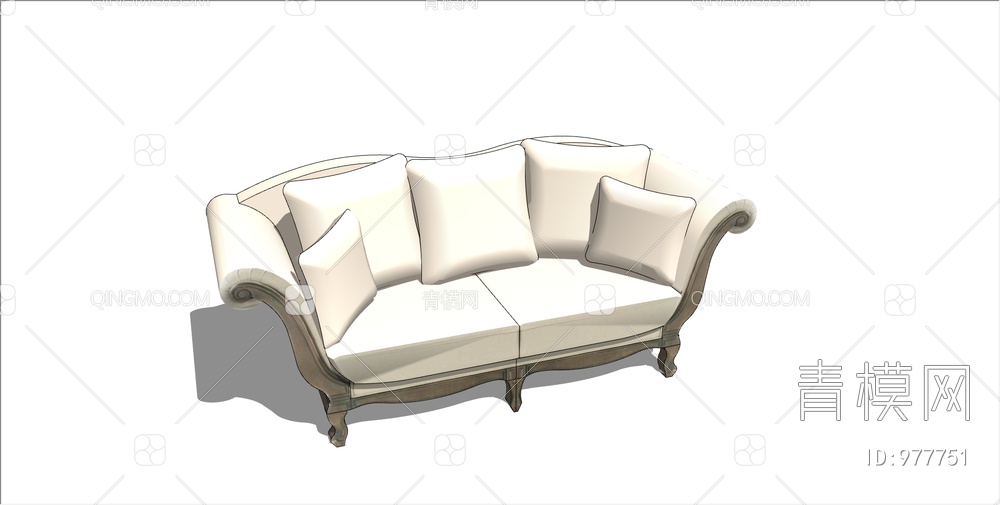 双人沙发SU模型下载【ID:977751】