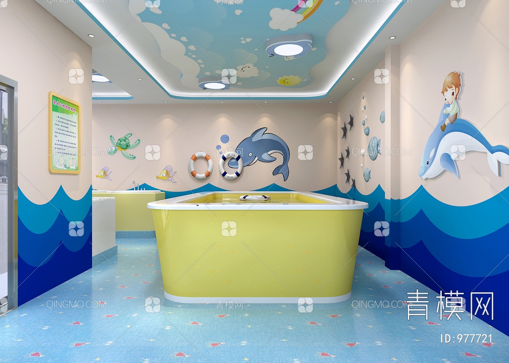 婴儿游泳馆3D模型下载【ID:977721】