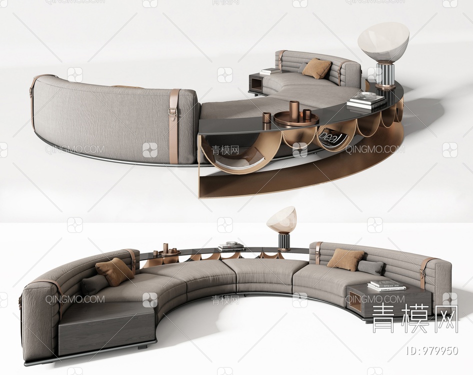 Minotti弧形沙发3D模型下载【ID:979950】