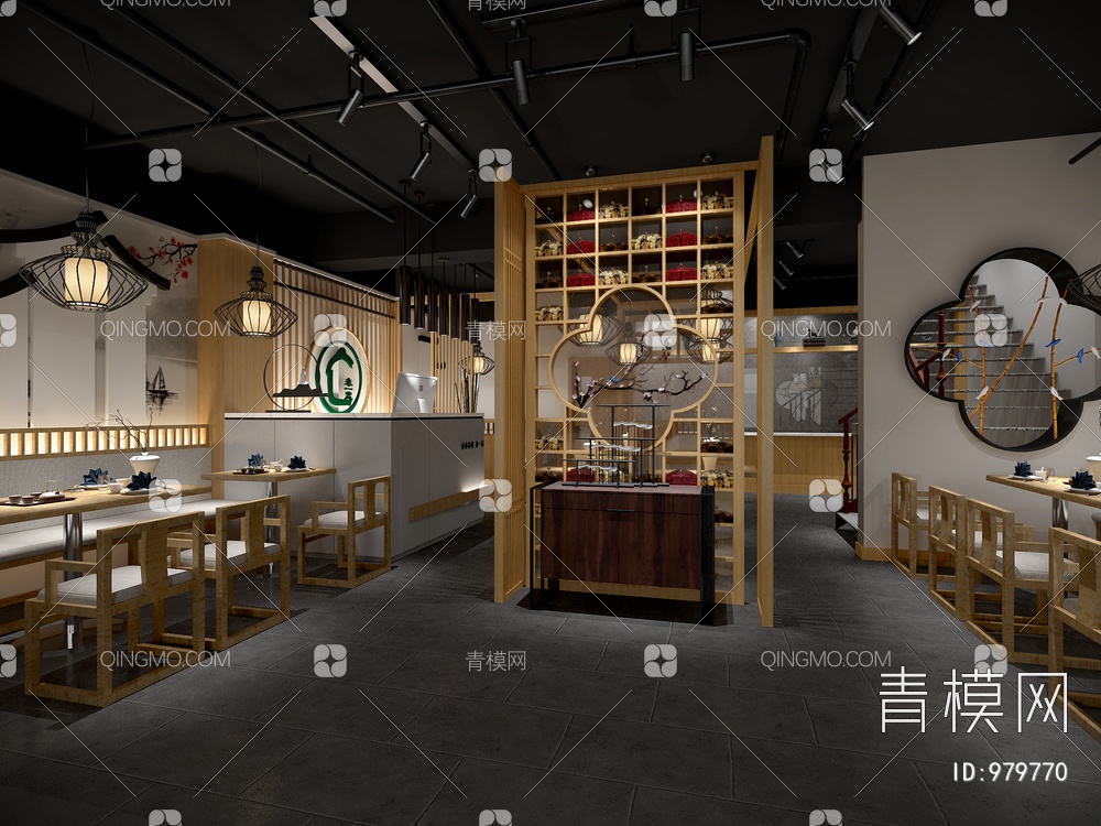 咖啡店3D模型下载【ID:979770】
