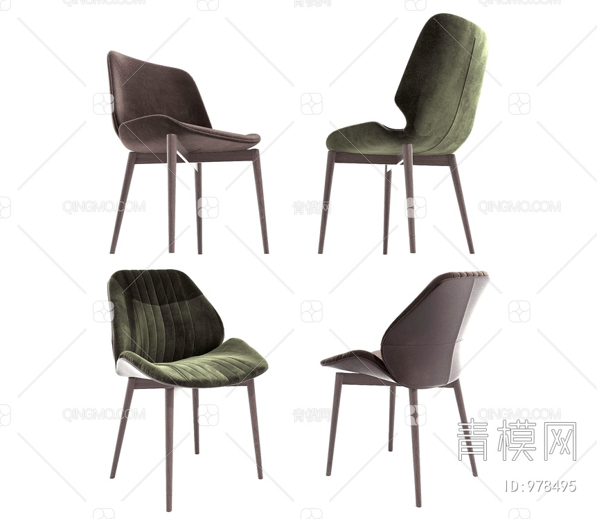 单椅餐椅3D模型下载【ID:978495】