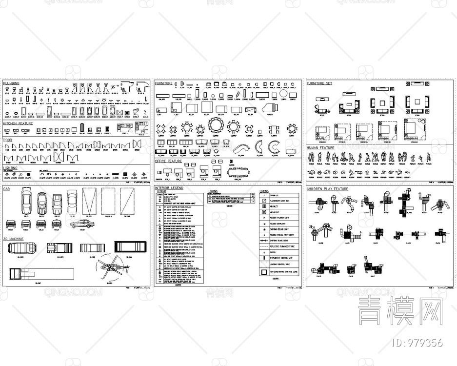 cad 标准常用图库【ID:979356】