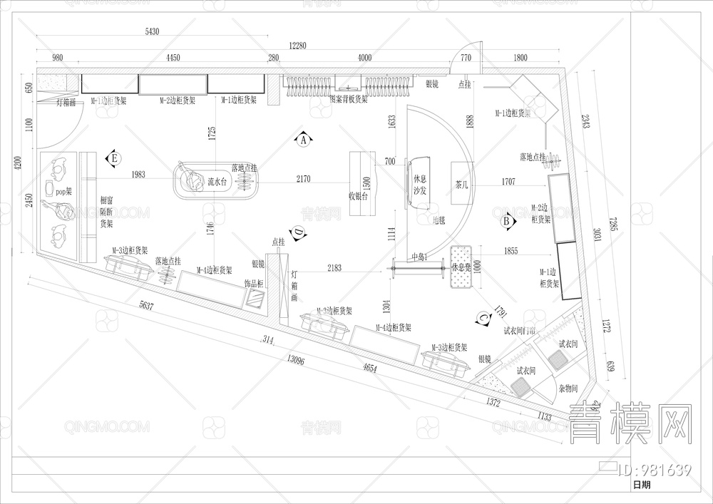 服装店施工图【ID:981639】