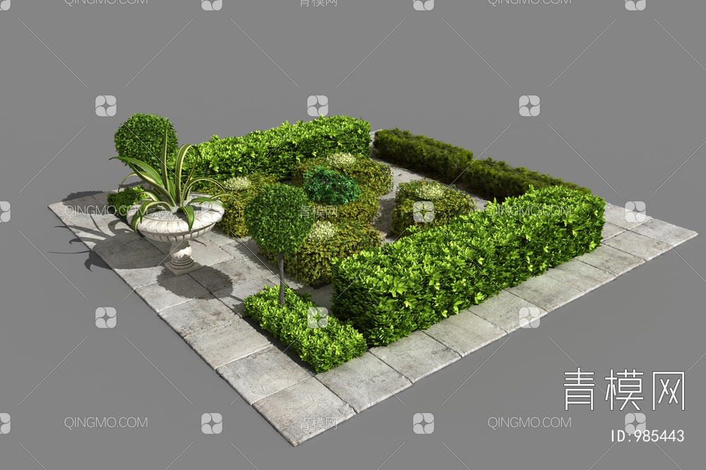 灌木绿篱3D模型下载【ID:985443】