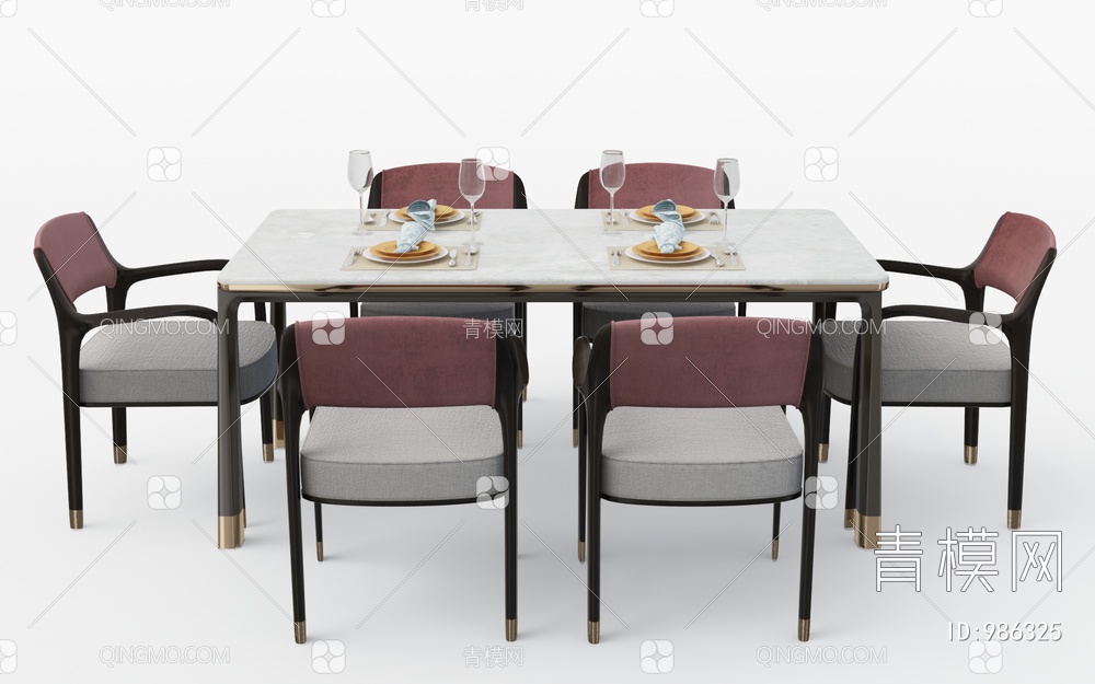 餐桌椅3D模型下载【ID:986325】