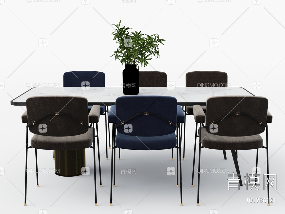 餐桌椅3D模型下载【ID:986121】