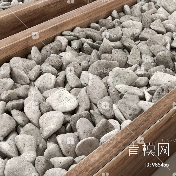 石头鹅卵石挂饰3D模型下载【ID:985455】