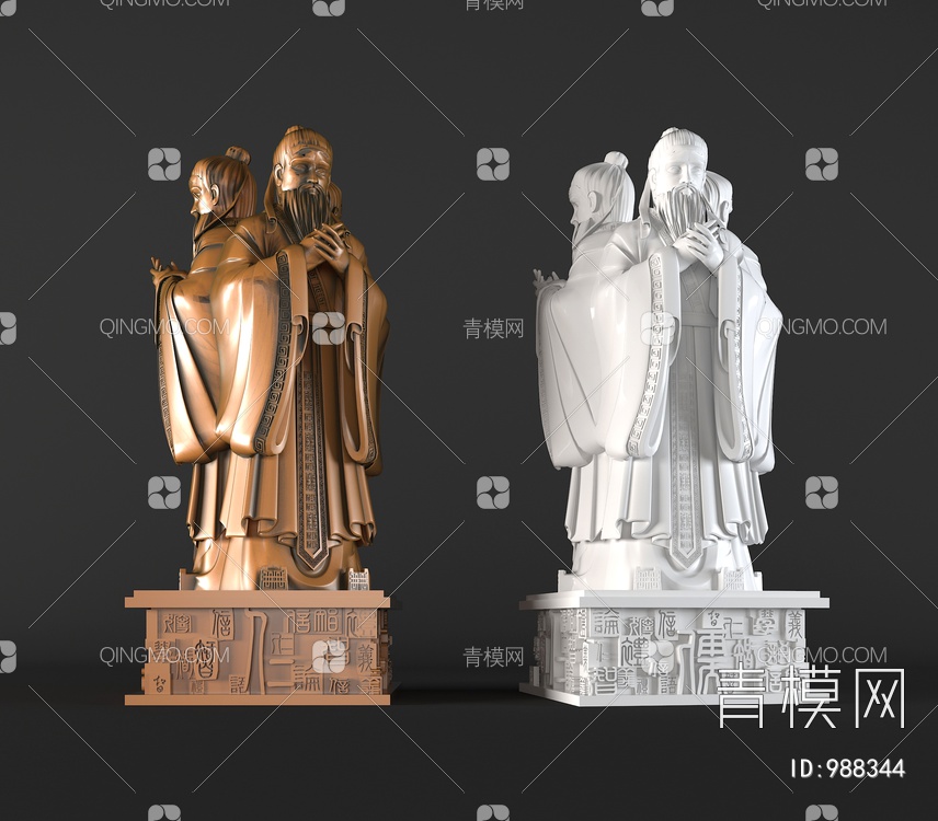 雕塑 人物雕塑 历史3D模型下载【ID:988344】