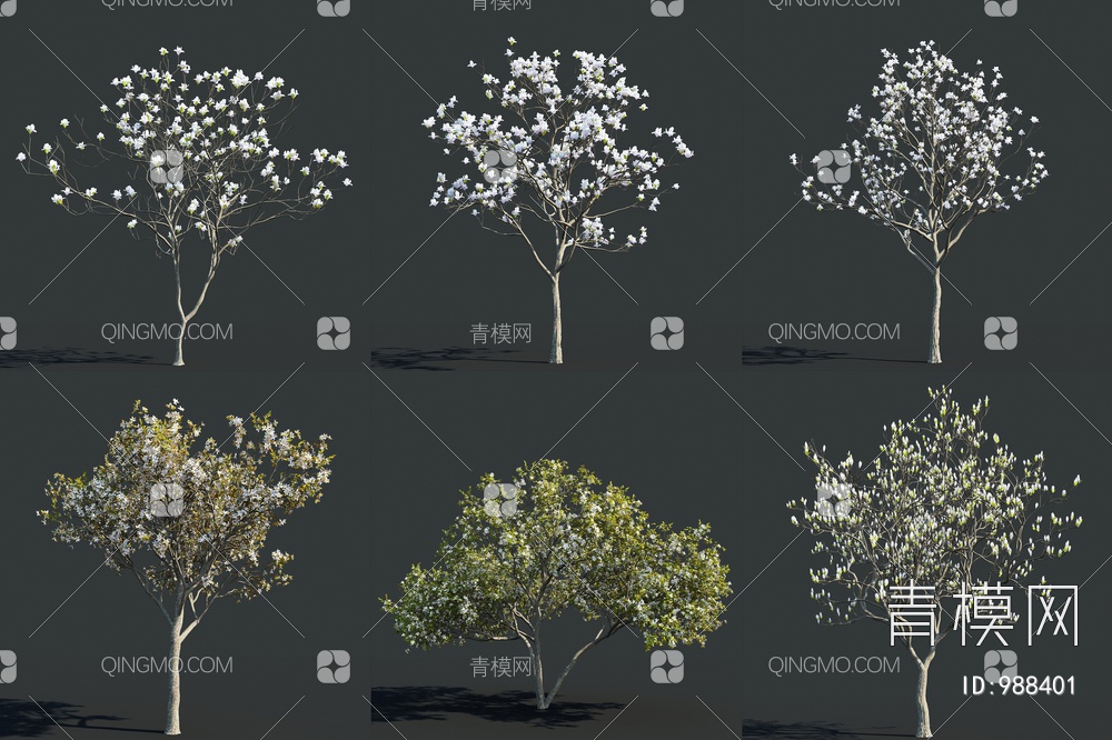 树 花树 景观树3D模型下载【ID:988401】