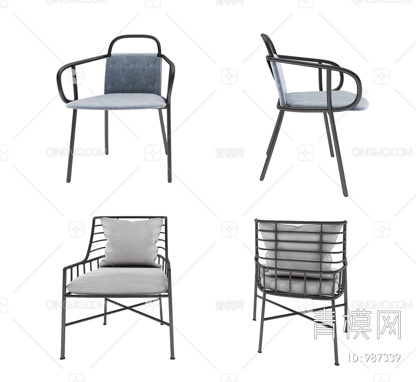 休闲单椅3D模型下载【ID:987339】