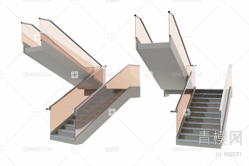 扶手楼梯3D模型下载【ID:988371】