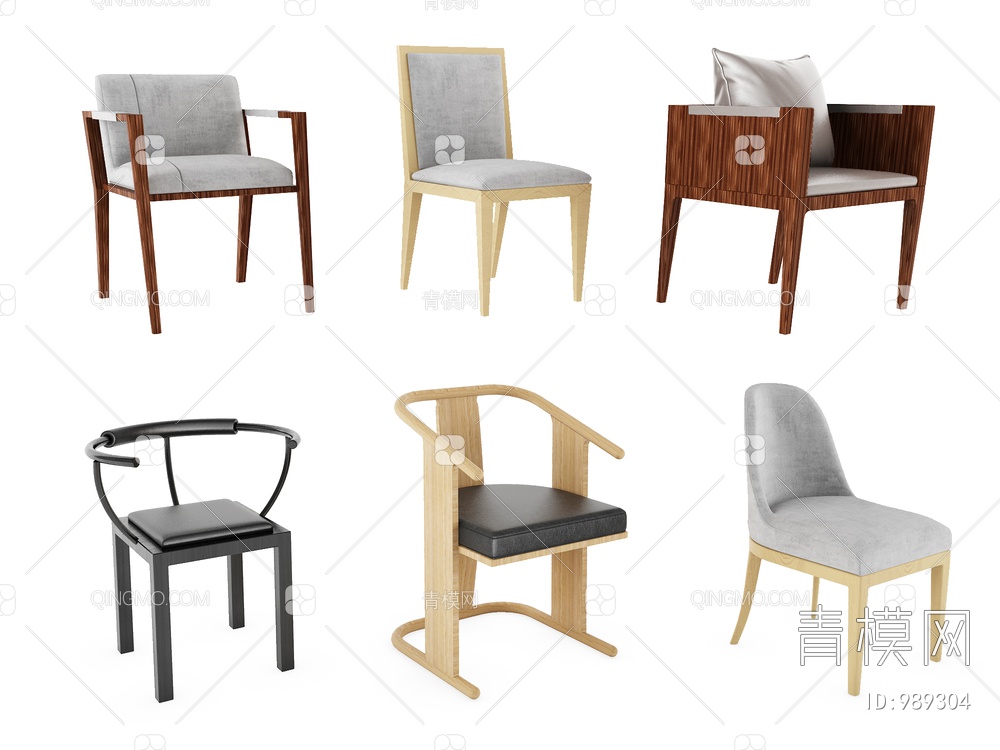 餐椅 椅子3D模型下载【ID:989304】
