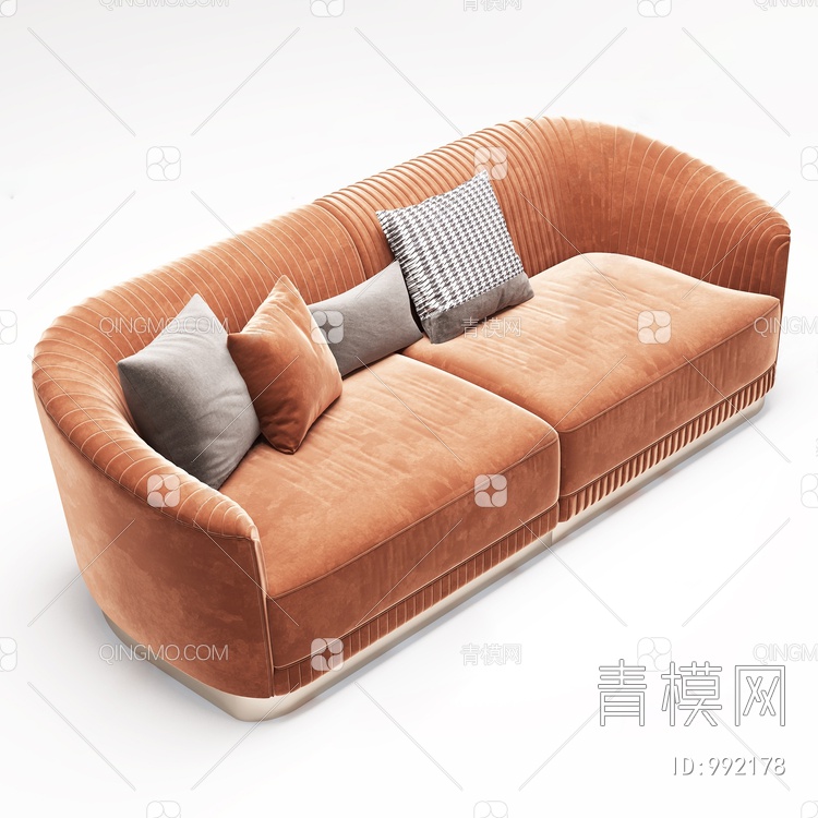双人沙发3D模型下载【ID:992178】