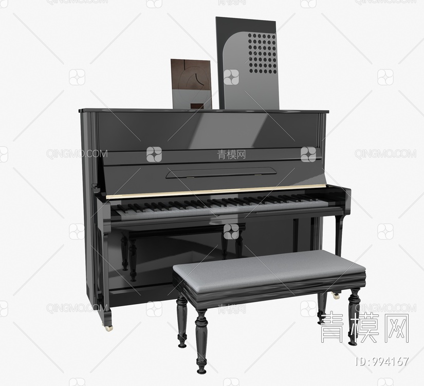 钢琴3D模型下载【ID:994167】