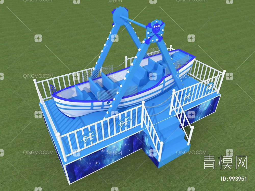 冰雪迷你儿童海盗船3D模型下载【ID:993951】
