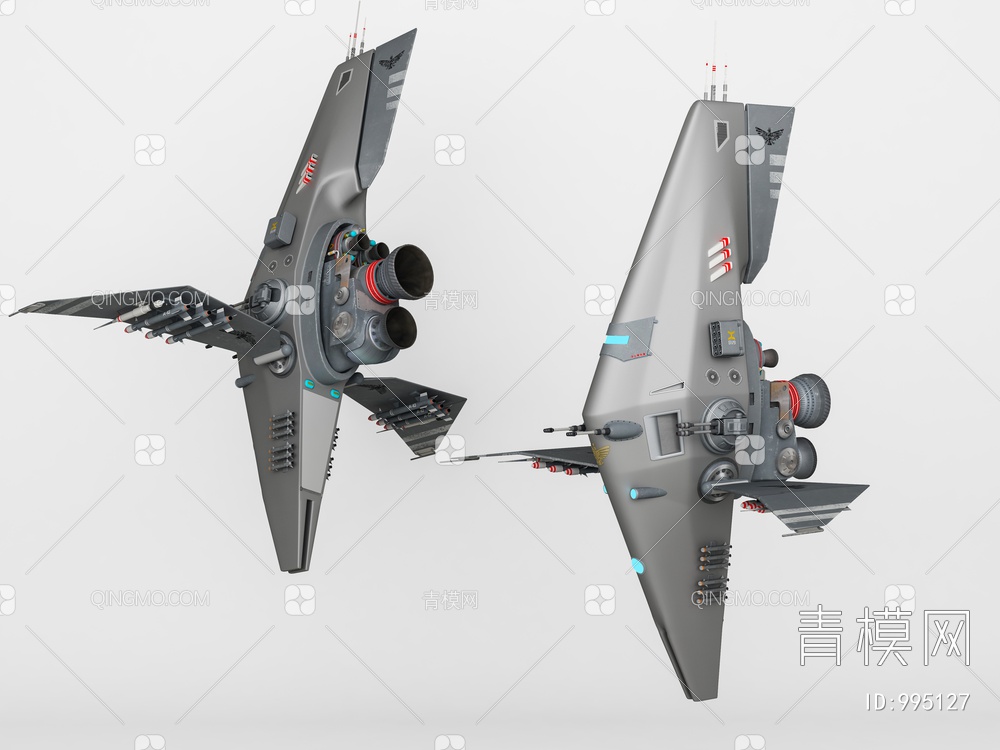 科幻战斗机3D模型下载【ID:995127】