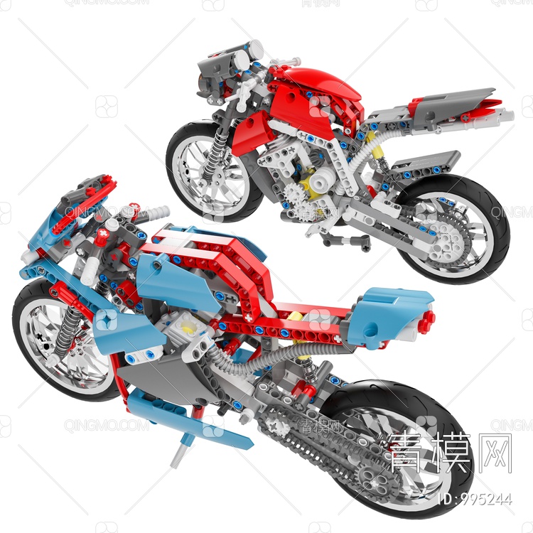 摩托车 乐高玩具3D模型下载【ID:995244】
