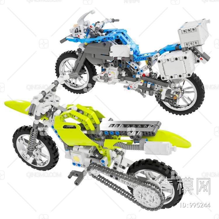 摩托车 乐高玩具3D模型下载【ID:995244】