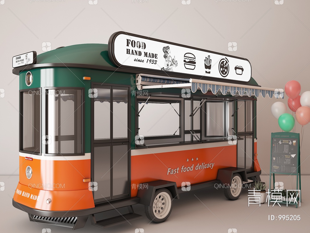 餐车3D模型下载【ID:995205】