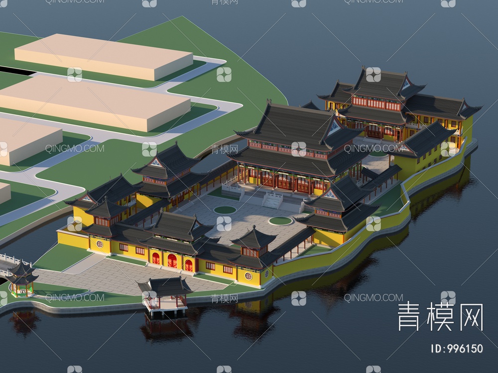 寺庙规划3D模型下载【ID:996150】