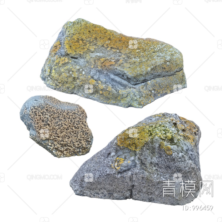 海滩岩石3D模型下载【ID:996459】