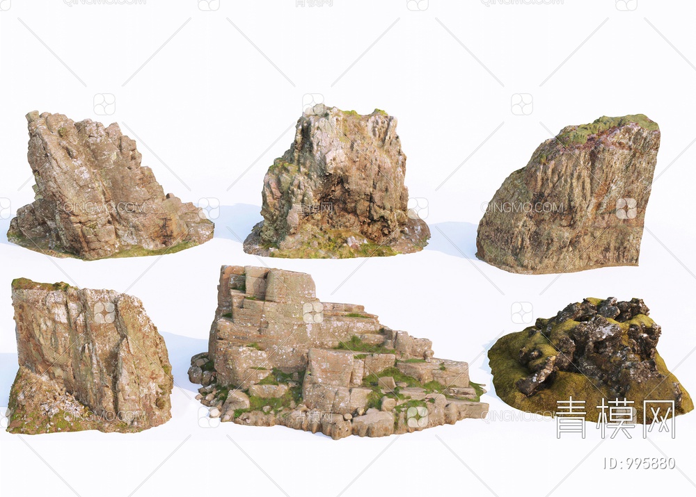 假山景观石3D模型下载【ID:995880】