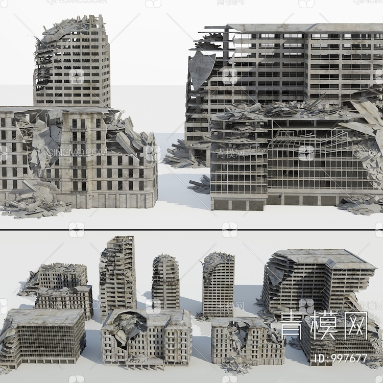 破损大楼3D模型下载【ID:997677】