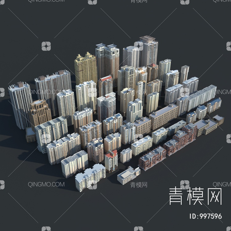 建筑配楼3D模型下载【ID:997596】