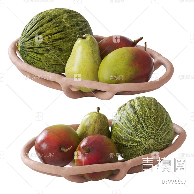 水果碗 水果盘3D模型下载【ID:996657】