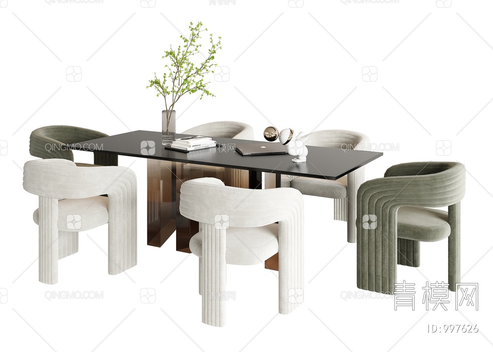 Poliform餐桌椅组合3D模型下载【ID:997626】