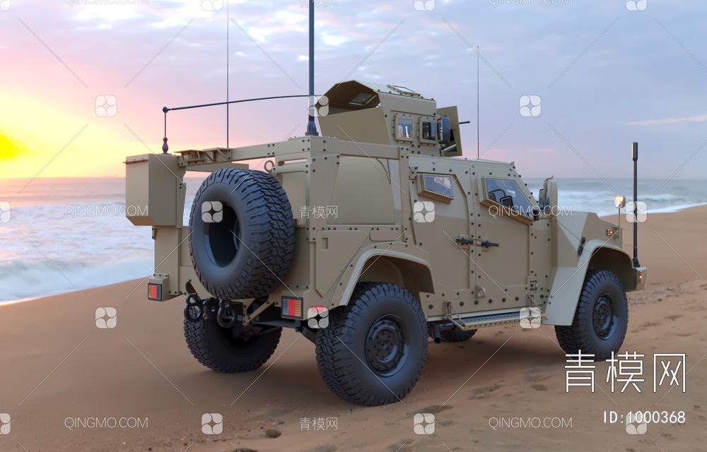 轮式装甲车3D模型下载【ID:1000368】