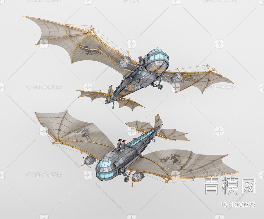 滑翔机3D模型下载【ID:1000293】