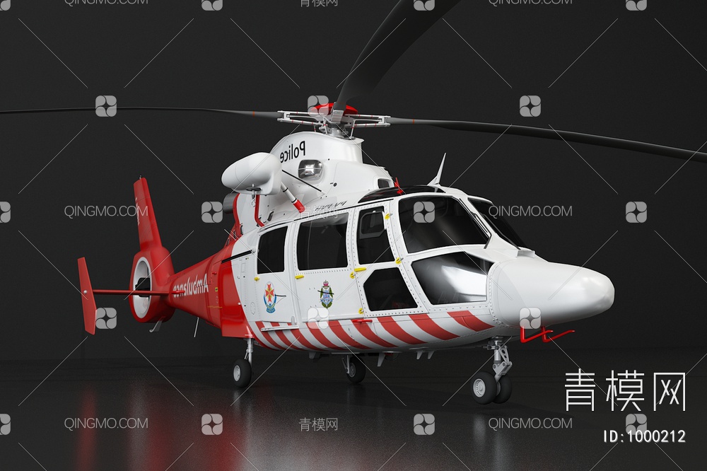 直升机3D模型下载【ID:1000212】