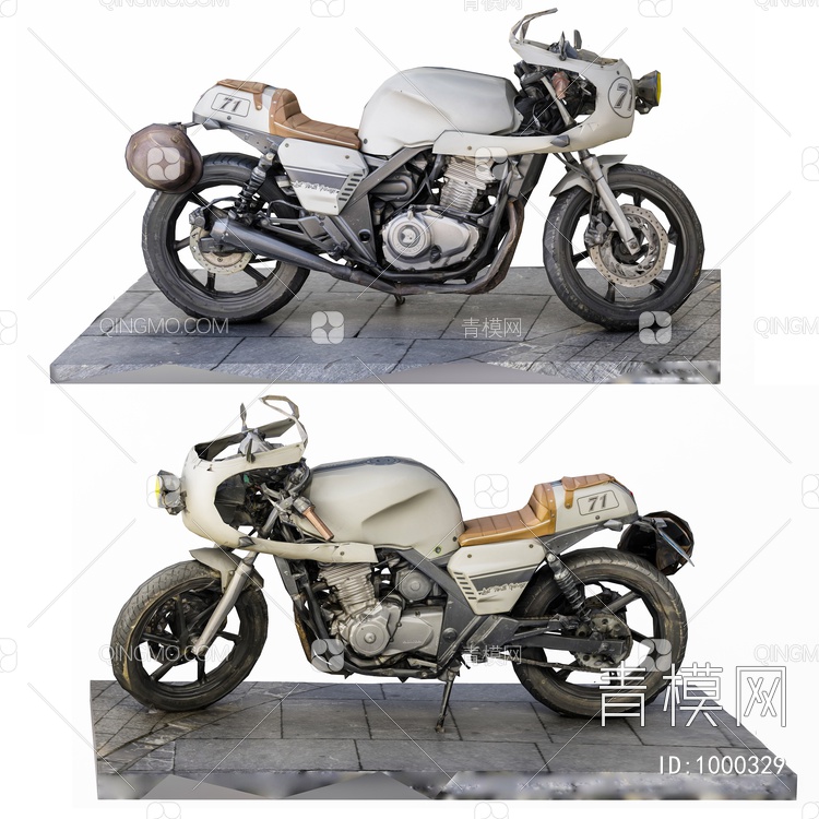 摩托车3D模型下载【ID:1000329】