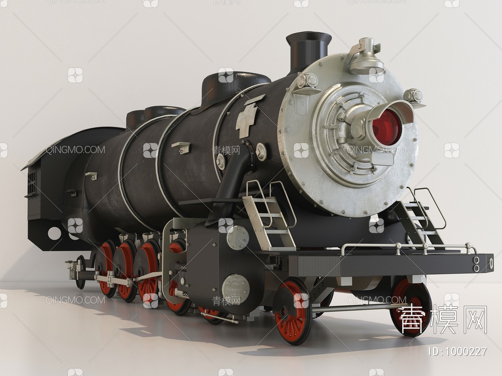火车头3D模型下载【ID:1000227】