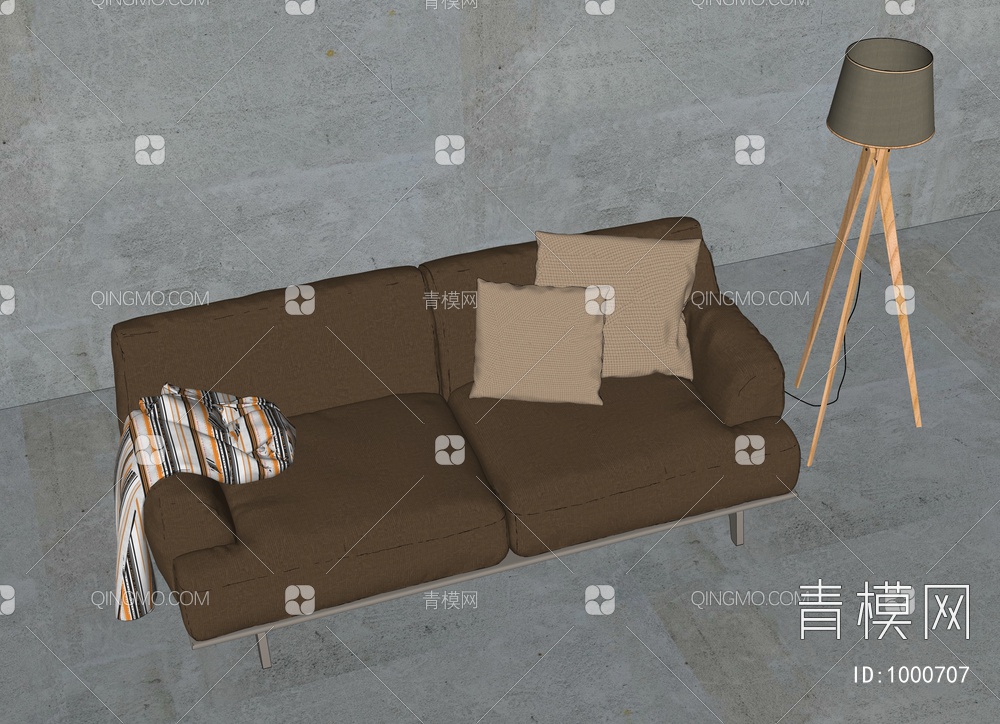 双人沙发SU模型下载【ID:1000707】