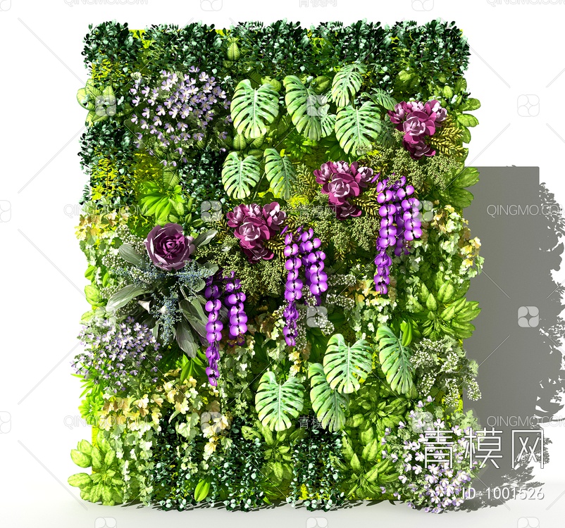 植物墙,绿植背景墙3D模型下载【ID:1001526】