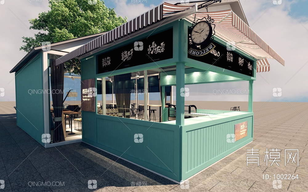 奶茶店3D模型下载【ID:1002264】