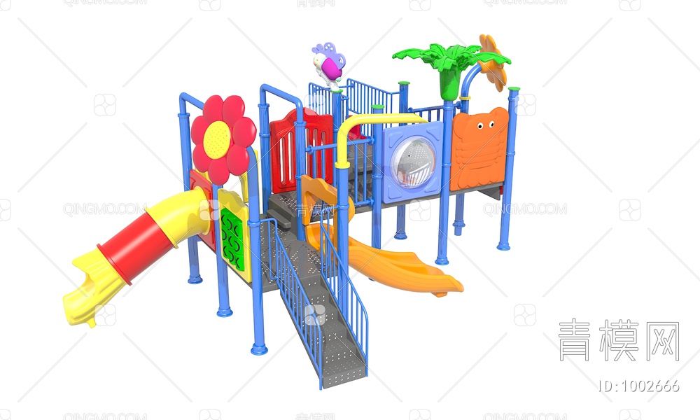 滑梯水寨，儿童设施，儿童设备3D模型下载【ID:1002666】
