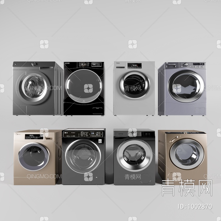 滚筒洗衣机SU模型下载【ID:1002870】